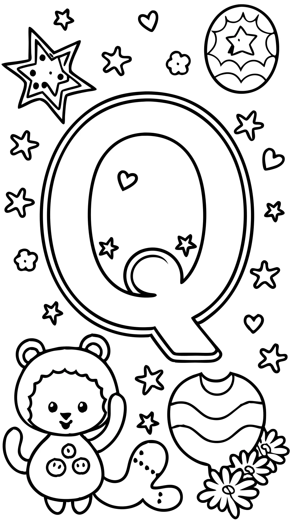 letter q coloring page